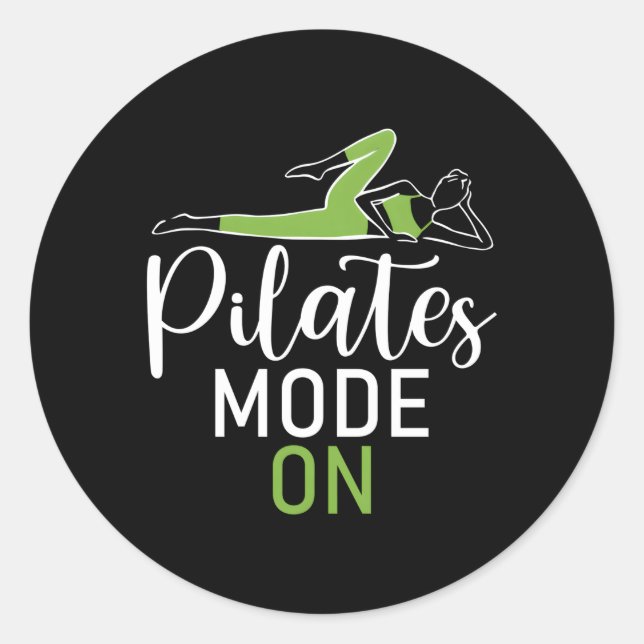 Pilates-Modus auf Pilates Runder Aufkleber (Vorderseite)