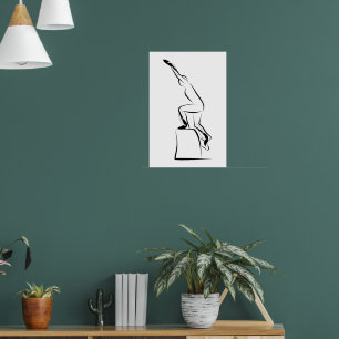 Pilates Mountain Climb Pose - Wunda Stuhl Poster