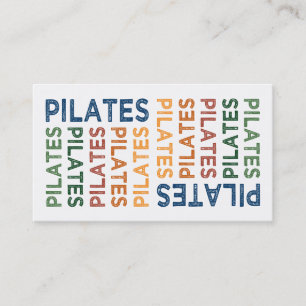 Pilates niedliches buntes visitenkarte