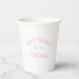 Pilates Pink Coquette Ästhetische Papiertasse Pappbecher