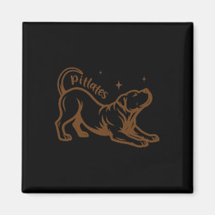Pilates Pitbull-Hundefreund Dehnworkout Fitness Magnet