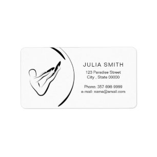 Pilates-Pose Adressaufkleber