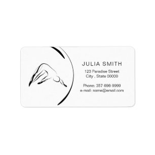 Pilates-Pose Adressaufkleber