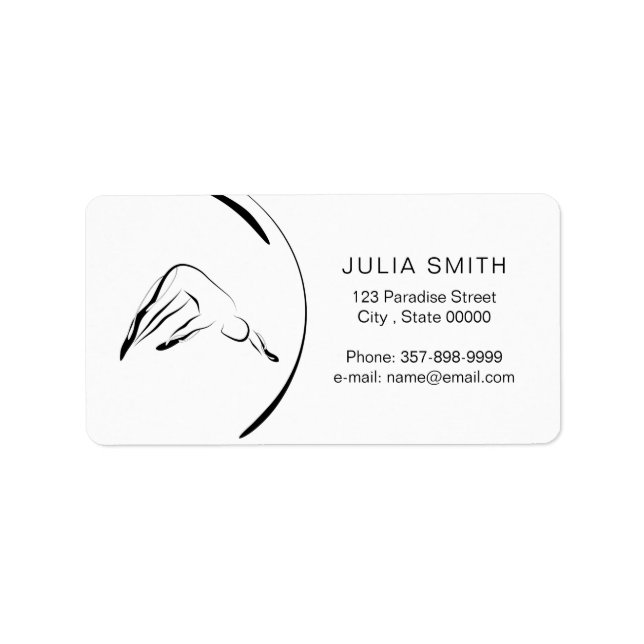 Pilates-Pose Adressaufkleber (Vorne)