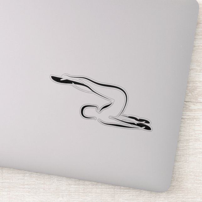 Pilates pose autocollant (Détail)