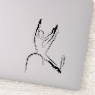 Pilates pose autocollant