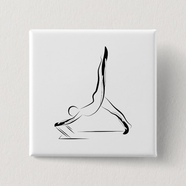 Pilates-Pose Button (Vorderseite)