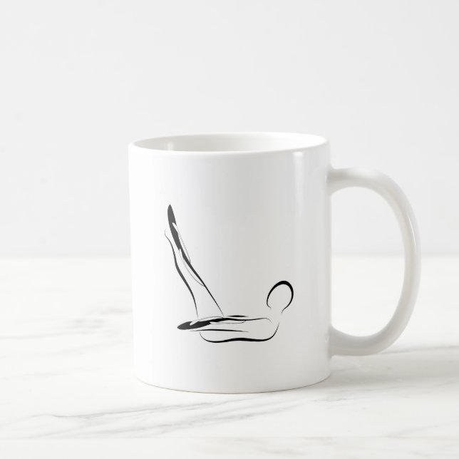Pilates-Pose Kaffeetasse (Rechts)