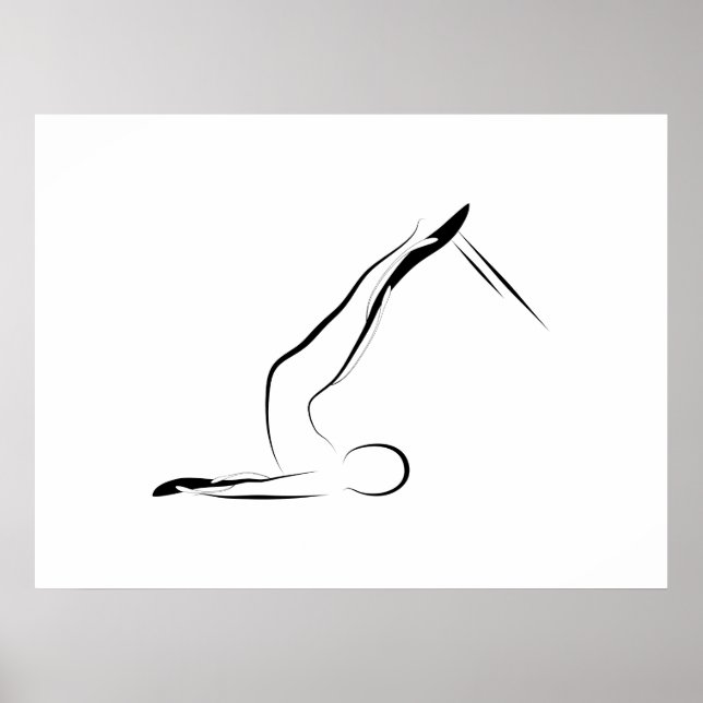 Pilates Pose Kurz Spine Reformer Poster (Vorne)