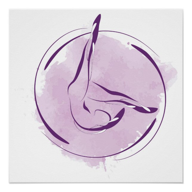 Pilates-Pose Poster (Vorderseite)