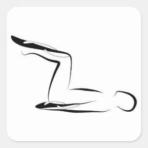 Pilates-Pose Quadratischer Aufkleber