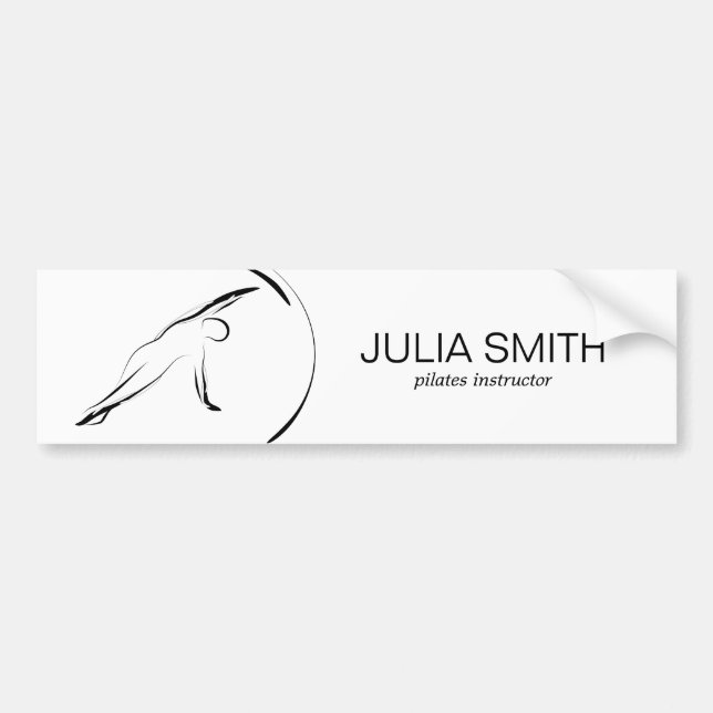 Pilates Pose Side Bend Flyer Autoaufkleber (Vorne)