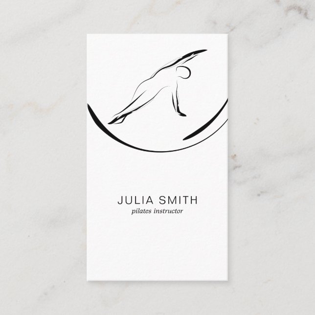 Pilates Pose Side Bend Visitenkarte (Vorderseite)