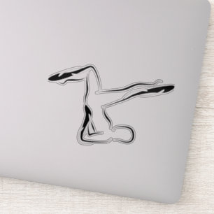 Pilates Poseaufkleber Aufkleber