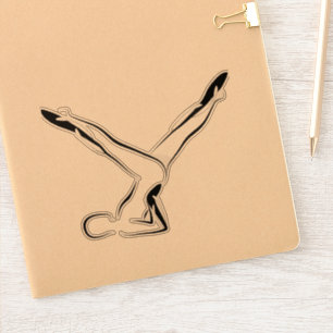 Pilates Poseaufkleber Aufkleber