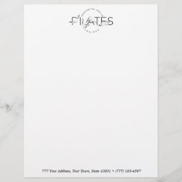 Pilates-Posen in Pilates Word Briefbogen