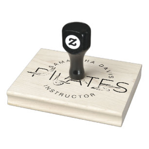 Pilates-Posen in Pilates Word Gummistempel