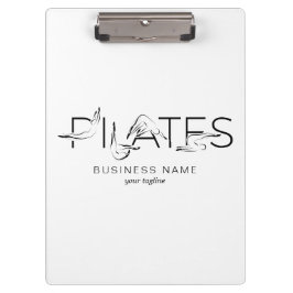 Pilates-Posen in Pilates Word Klemmbrett