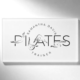 Pilates-Posen in Pilates Word Namenschild
