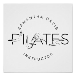Pilates-Posen in Pilates Word Poster