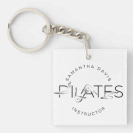 Pilates-Posen in Pilates Word Schlüsselanhänger