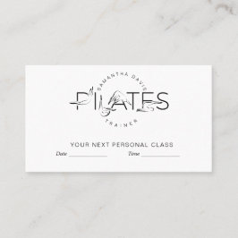 Pilates-Posen in Pilates Word Terminkarte