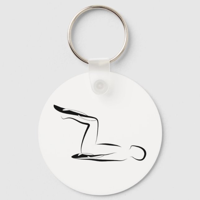 Pilates-Position Schlüsselanhänger (Vorderseite)