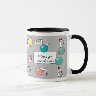 Pilates pour la tasse de Winelovers, gris