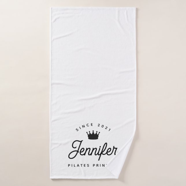 Pilates Princess Simple Modern Chic (Serviette de bain)