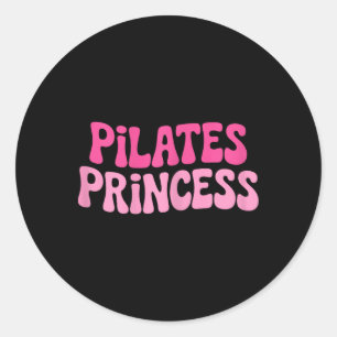 Pilates Prinzessin Meditation Fitness Yoga Runder Aufkleber