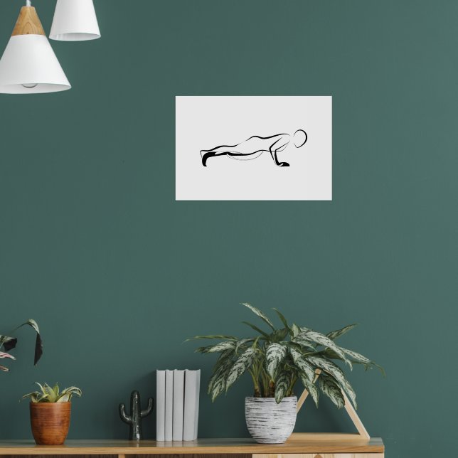 Pilates Push up Pose - Mat Poster (Wohnzimmer 1)
