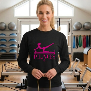 Pilates Reformer-Hot Pink Grafik Sweatshirt