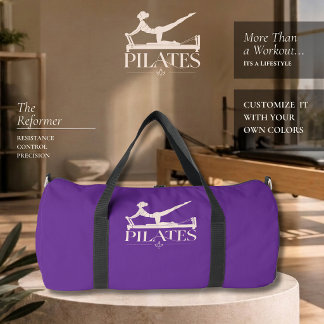 Pilates Reformer-Lila und Blassrosa Duffle Bag
