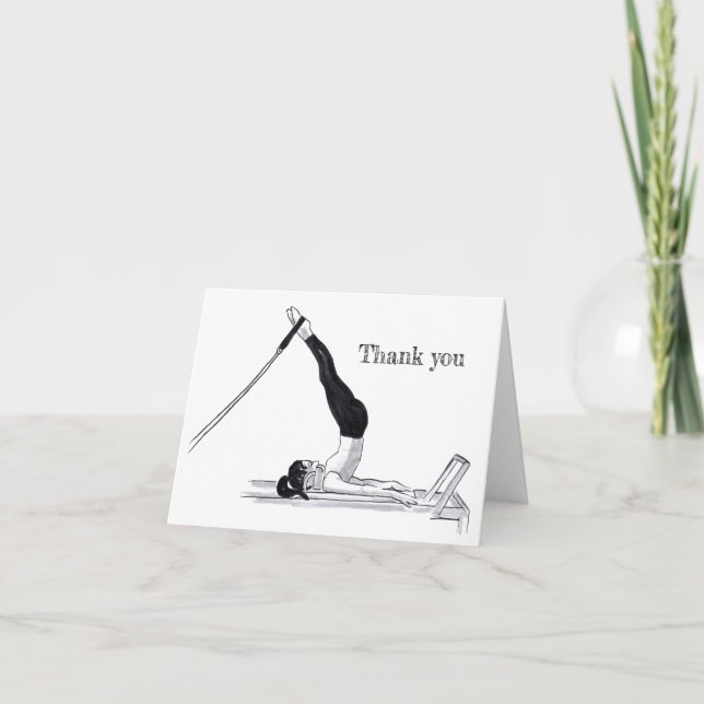 Pilates Reformer Vielen Dank Dankeskarte (Vorderseite)