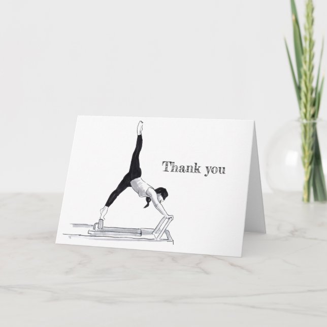 Pilates Reformer Vielen Dank Dankeskarte (Vorderseite)