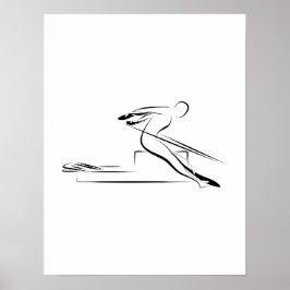 Pilates - Rückwärtspferd auf dem Reformer Poster