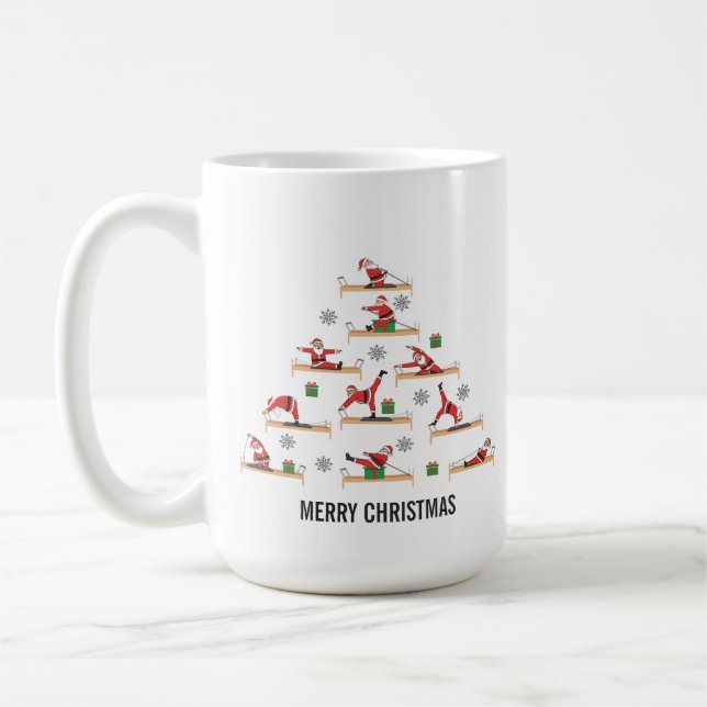 Pilates Santa Reformer Christmas Kaffeetasse (Links)