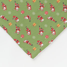 Pilates Santa Seamless Christmas Patterns Fleecedecke