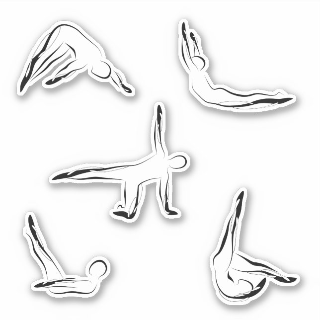 Pilates Scrapbook Stationery Stickers Aufkleber (Vorderseite)