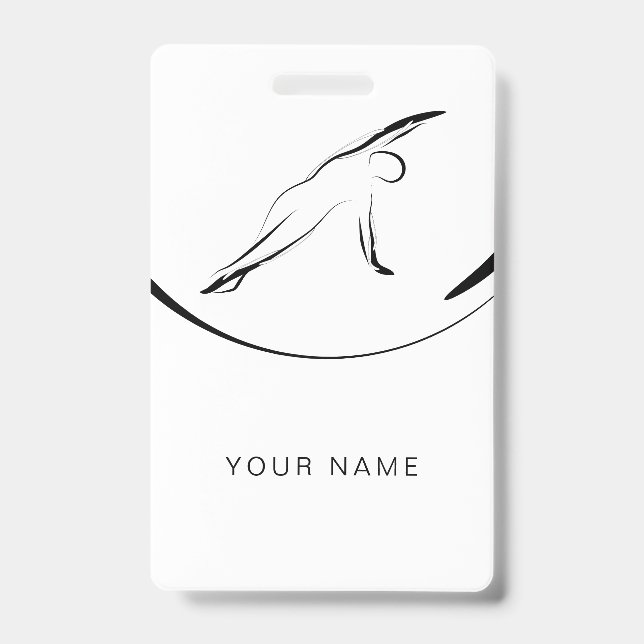 Pilates Side Bend Pose Ausweis (Vorderseite)