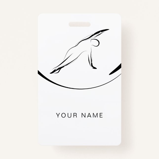 Pilates Side Bend Pose Ausweis (Vorderseite)