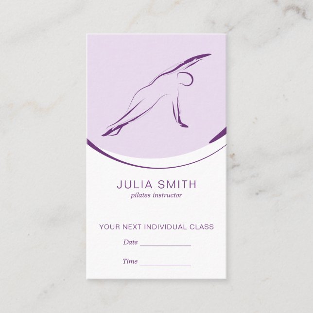 Pilates Side Bend Pose | Farbe Terminkarte (Vorderseite)