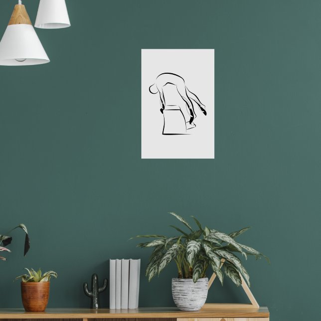 Pilates Single Leg Pull Up Pose - Wunda-Stuhl Poster (Wohnzimmer 1)