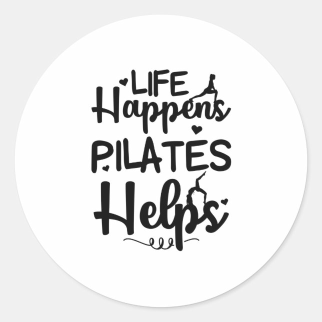 Pilates Sport | Coach Yoga Workout Geschenkideen Runder Aufkleber (Vorderseite)