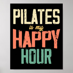 Pilates Sport Fitness Übungstraining Workout I Poster