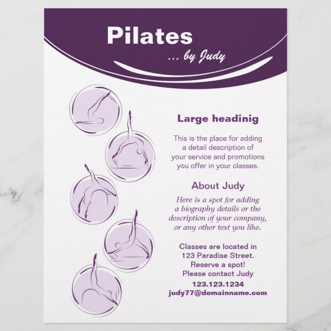 Pilates-Studio Flyer (Vorne)
