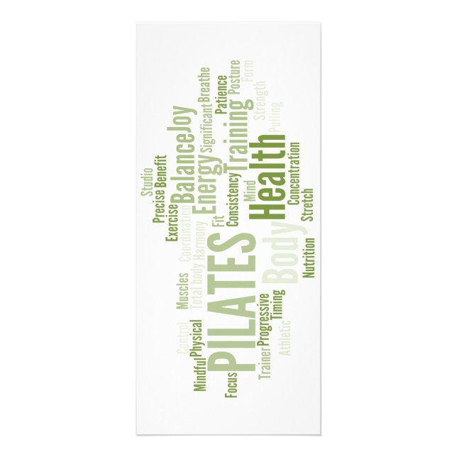 Pilates Studio Price List Rack Card Werbekarte (Vorne)
