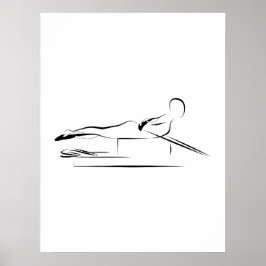 Pilates -T ziehen an den Reformer Poster