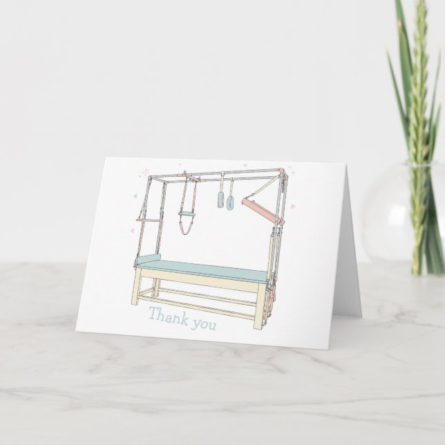 Pilates Tower Cadillac Thank you Karte (Vorderseite)