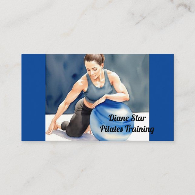 Pilates Training Business Card Visitenkarte (Vorderseite)